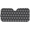 Grey And White Paw Knitted Pattern Print Car Sun Shade