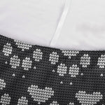 Grey And White Paw Knitted Pattern Print Sofa Cover