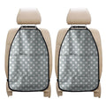 Grey And White Polka Dot Pattern Print Car Seat Organizers