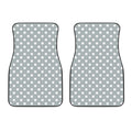 Grey And White Polka Dot Pattern Print Front Car Floor Mats