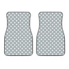 Grey And White Polka Dot Pattern Print Front Car Floor Mats