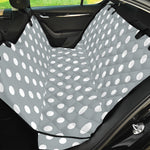 Grey And White Polka Dot Pattern Print Pet Car Back Seat Cover