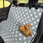 Grey And White Polka Dot Pattern Print Pet Car Back Seat Cover