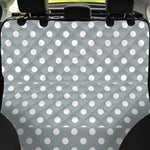 Grey And White Polka Dot Pattern Print Pet Car Back Seat Cover