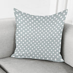 Grey And White Polka Dot Pattern Print Pillow Cover