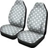 Grey And White Polka Dot Pattern Print Universal Fit Car Seat Covers