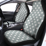 Grey And White Polka Dot Pattern Print Universal Fit Car Seat Covers