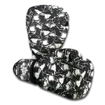 Grey And White Shark Pattern Print Boxing Gloves