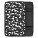 Grey And White Shark Pattern Print Car Center Console Cover