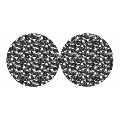 Grey And White Shark Pattern Print Car Coasters