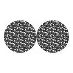 Grey And White Shark Pattern Print Car Coasters