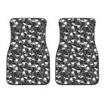 Grey And White Shark Pattern Print Front Car Floor Mats