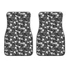 Grey And White Shark Pattern Print Front Car Floor Mats