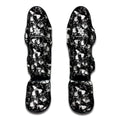 Grey And White Shark Pattern Print Muay Thai Shin Guards