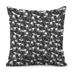 Grey And White Shark Pattern Print Pillow Cover