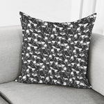 Grey And White Shark Pattern Print Pillow Cover