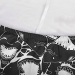 Grey And White Shark Pattern Print Sofa Cover