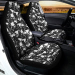 Grey And White Shark Pattern Print Universal Fit Car Seat Covers