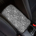 Grey And White Totem Pattern Print Car Center Console Cover