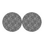 Grey And White Totem Pattern Print Car Coasters