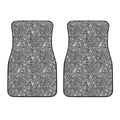 Grey And White Totem Pattern Print Front Car Floor Mats