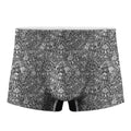 Grey And White Totem Pattern Print Men's Boxer Briefs