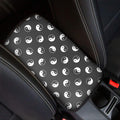 Grey And White Yin Yang Pattern Print Car Center Console Cover