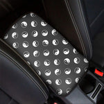 Grey And White Yin Yang Pattern Print Car Center Console Cover