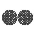 Grey And White Yin Yang Pattern Print Car Coasters