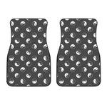 Grey And White Yin Yang Pattern Print Front Car Floor Mats