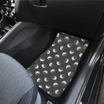 Grey And White Yin Yang Pattern Print Front Car Floor Mats