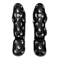 Grey And White Yin Yang Pattern Print Muay Thai Shin Guards