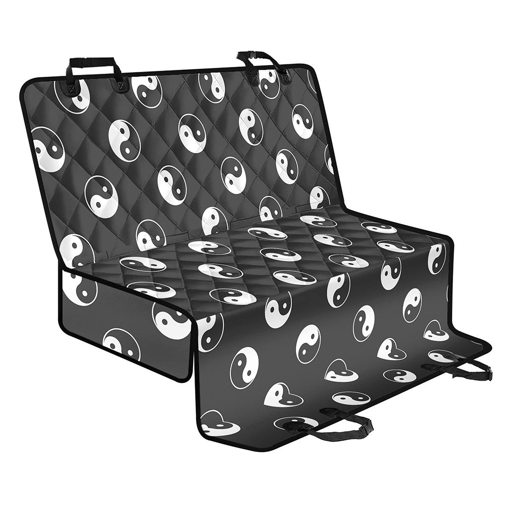 Grey And White Yin Yang Pattern Print Pet Car Back Seat Cover