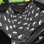 Grey And White Yin Yang Pattern Print Pet Car Back Seat Cover