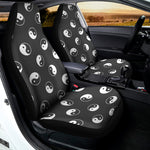 Grey And White Yin Yang Pattern Print Universal Fit Car Seat Covers