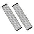 Grey And White Zigzag Pattern Print Car Seat Belt Covers