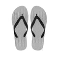 Grey And White Zigzag Pattern Print Flip Flops