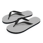 Grey And White Zigzag Pattern Print Flip Flops