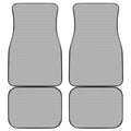 Grey And White Zigzag Pattern Print Front and Back Car Floor Mats
