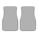 Grey And White Zigzag Pattern Print Front Car Floor Mats