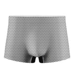 Grey And White Zigzag Pattern Print Men's Boxer Briefs
