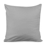 Grey And White Zigzag Pattern Print Pillow Cover