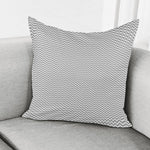 Grey And White Zigzag Pattern Print Pillow Cover