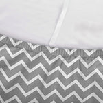 Grey And White Zigzag Pattern Print Sofa Cover