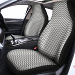 Grey And White Zigzag Pattern Print Universal Fit Car Seat Covers