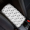 Grey Animal Paw Pattern Print Car Center Console Cover