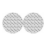 Grey Animal Paw Pattern Print Car Coasters