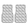 Grey Animal Paw Pattern Print Front Car Floor Mats