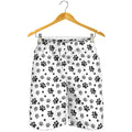Grey Animal Paw Pattern Print Men's Shorts