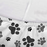 Grey Animal Paw Pattern Print Sofa Cover